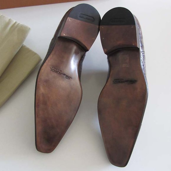 new SANTONI FAM Alligator cap-toe shoes 9 F 10 US main image 9
